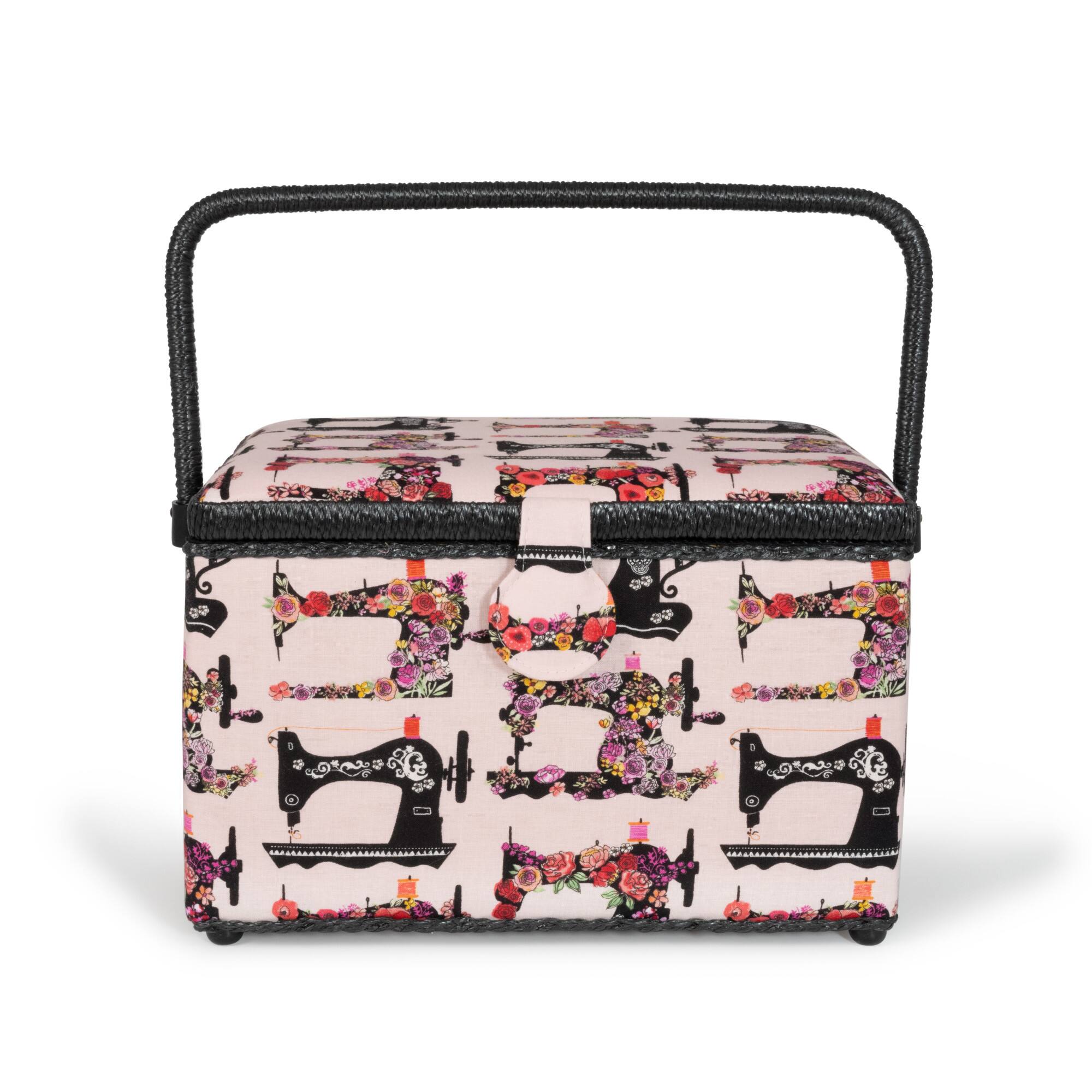 Dritz® Large Pink Sewing Machines Sewing Basket